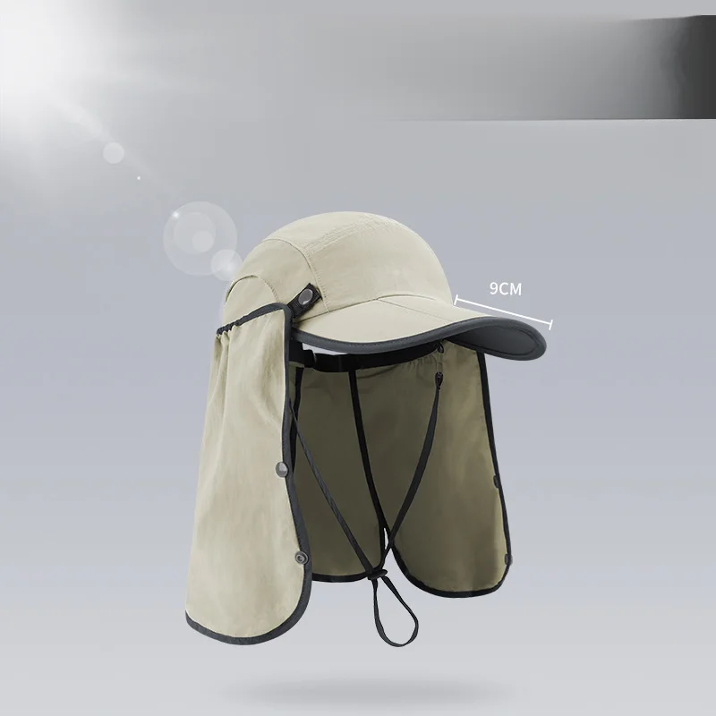 Nuovo cappello da esterno con berretto a tre pieghe a becco d'anatra con protezione completa, protezione solare, protezione per il viso, berretto da baseball, antizanzare_voghion.com