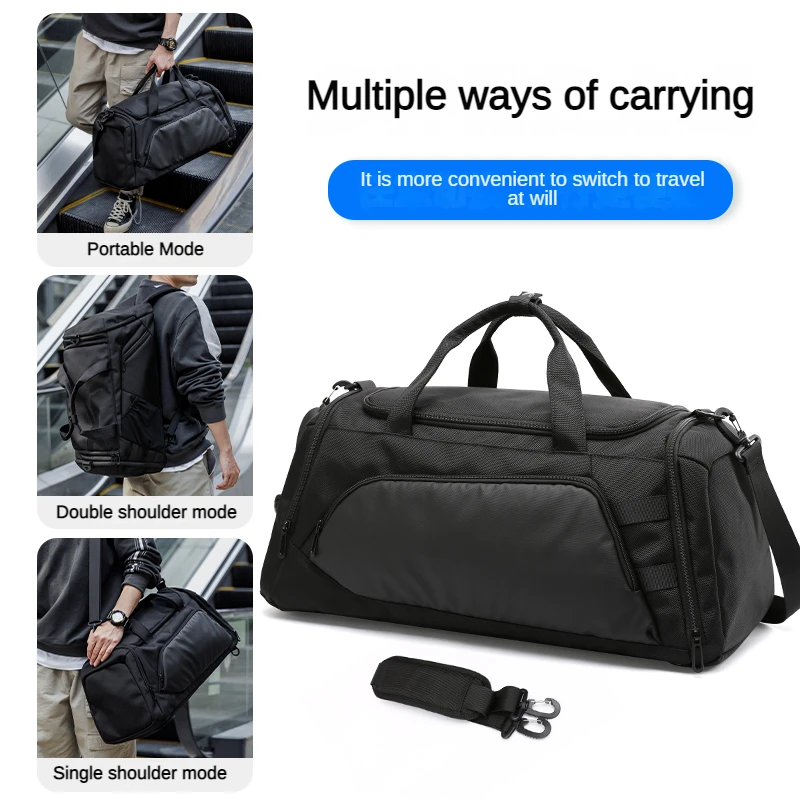Gym Bag for Men Waterproof Sports Duffel with Wet Pocket Shoe Compartment Travel Duffel Bag Weekender Overnight travel bag
