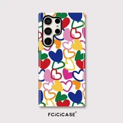 Colorful Love Heart Print Matte Phone Case for Galaxy S20 FE (TYFL3153)