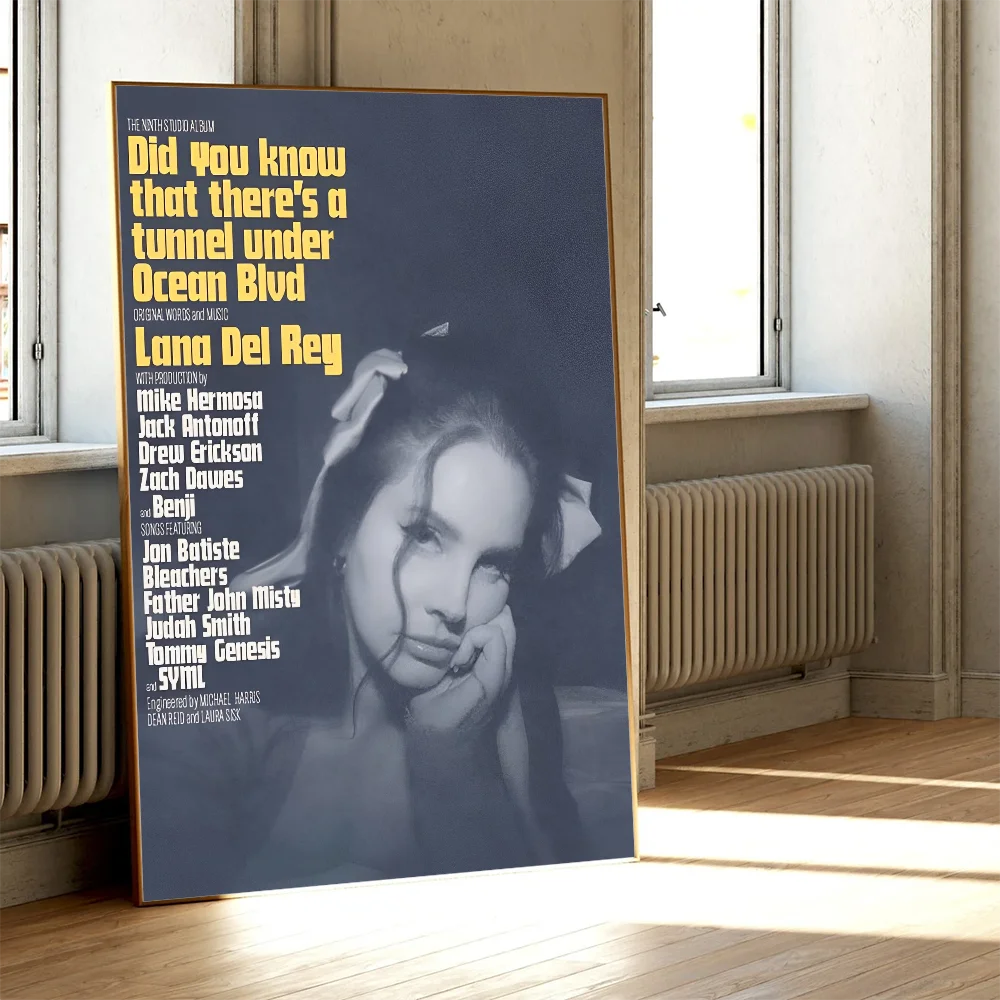 Lana Del Rey Lust for Life Poster Movie Sticky Posters Retro Kraft Paper Sticker DIY Room Bar Cafe Aesthetic Art Wall Painting