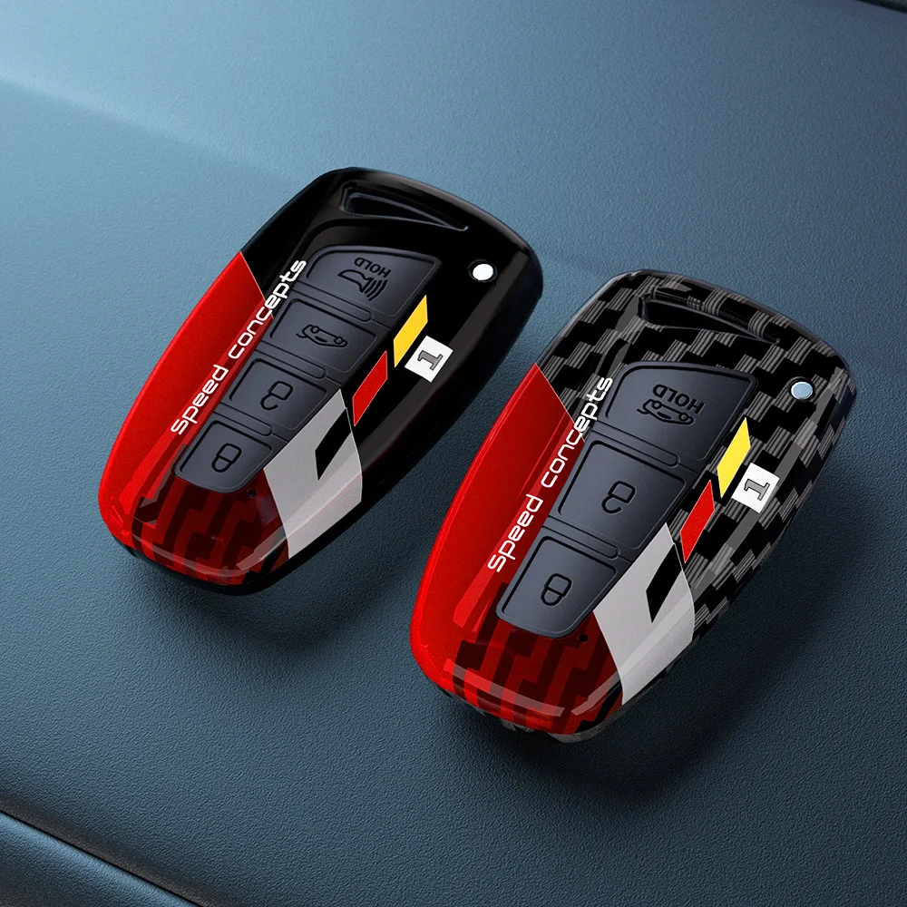 Premium ABS Carbon Car Key Case Cover