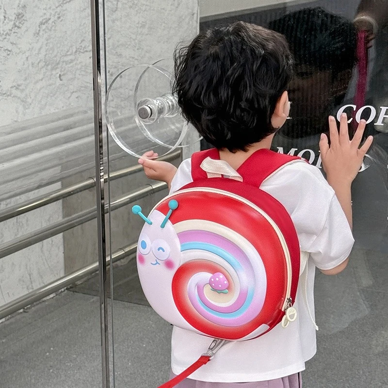 Cute Snail Kids Kindergarten Backpacks Cartoon Children's Boys School Bags Hard Shell Toddler Girls Backpacks for Preschoolers 3