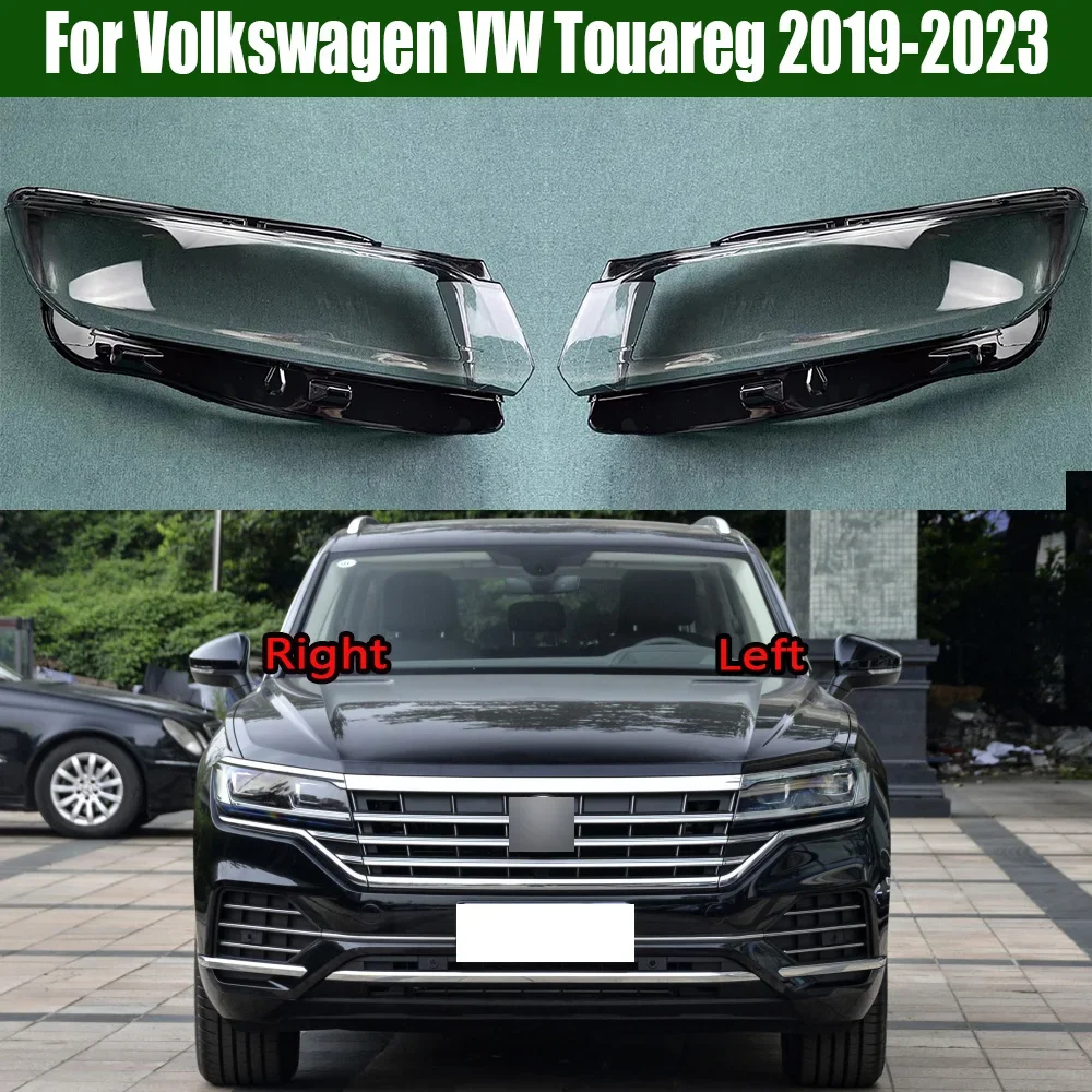 For Volkswagen VW Touareg 2019-2023 Headlamp Cover Shade Transparent Lampshade Headlight Shell Plexiglass Replace Original Lens