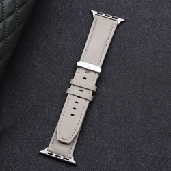 Elegant Leather-Silicone Hybrid Watch Band Bracelet for 38 40 41mm-S10 42MM (05 ivory white)