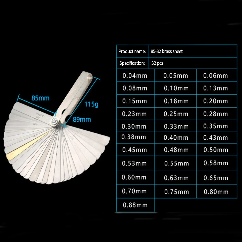 Feeler Gauge Portable Various Specifications Metric Blades High Accuracy Stainless Steel Feeler Gauge Gap Rangefinder