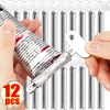 1-12PCS Bathroom Metal Toothpaste Squeezer Stainless Steel Tube Squeezer Universal Key Roller for Tube Cream Paint Squeezer Tool 1
