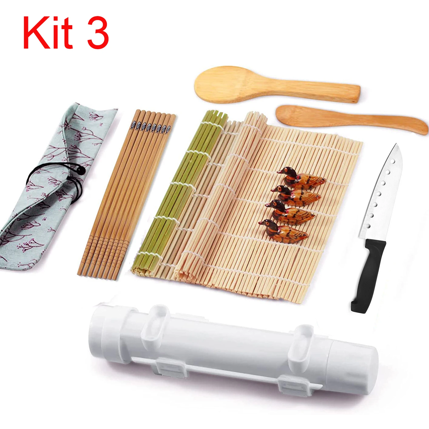 Herbal Energy Club Sushi Ninja - Sushi Making Kit w/ Bazooka Sushi Roller | Avocado Slicer | Sushi Mat | Bamboo Rolling Mat | Sushi Knife | Sushi Eati