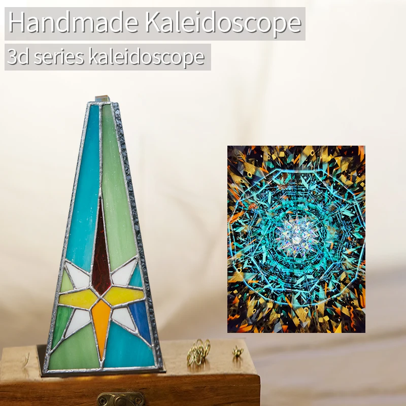 Star of Bethlehem Tiffany Stained Glass Kaleidoscope Handmade High-end Vintage Wine Cabinet Gift Box Home Decor Birthday Gift