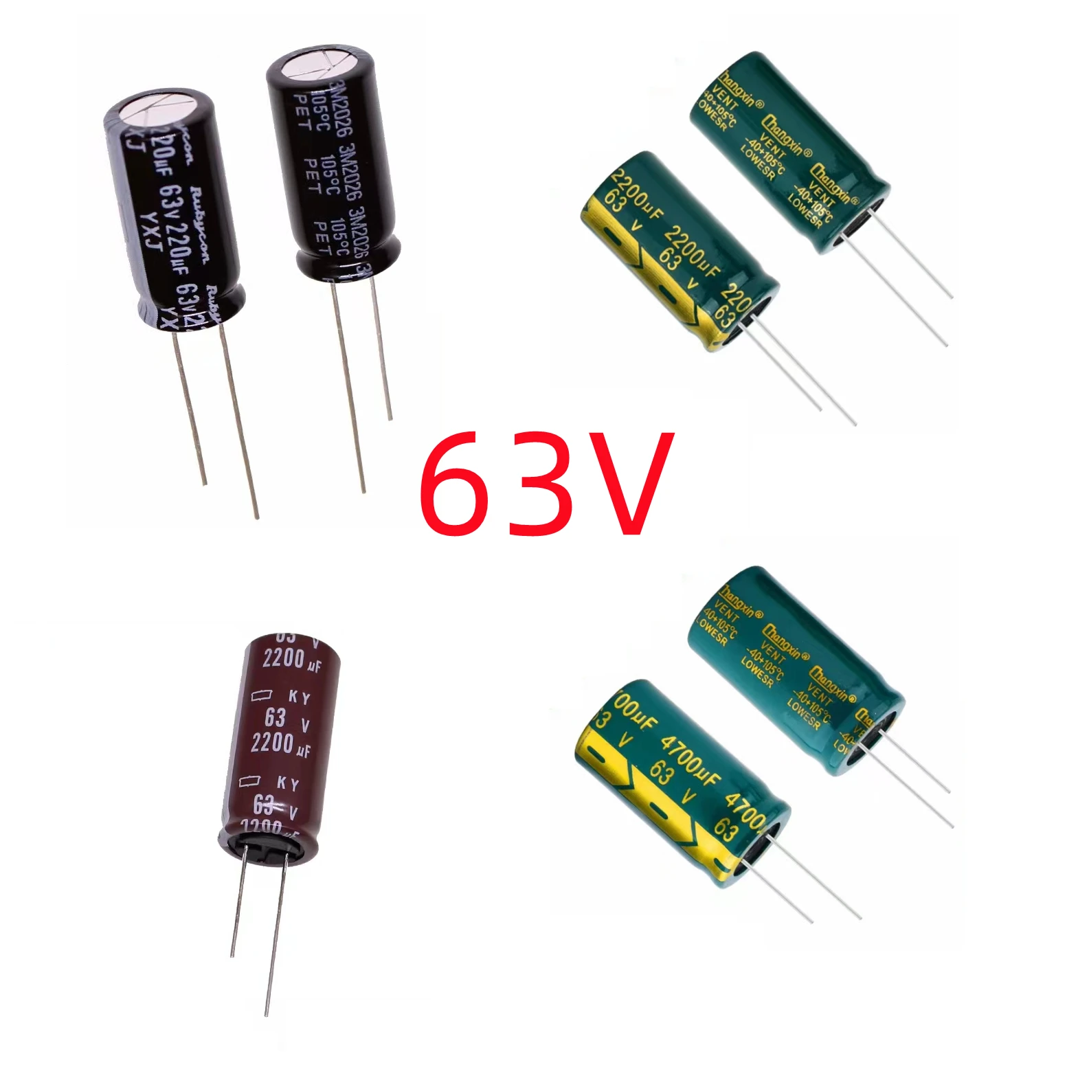 

5/25/50 Pcs/Lot 63V 1000uF DIP High Frequency Aluminum Electrolytic Capacitor