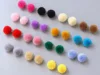 10 Pair Furry Pom Pom Ball Clip On Ear Snap Earring NO Piercings 20mm 6