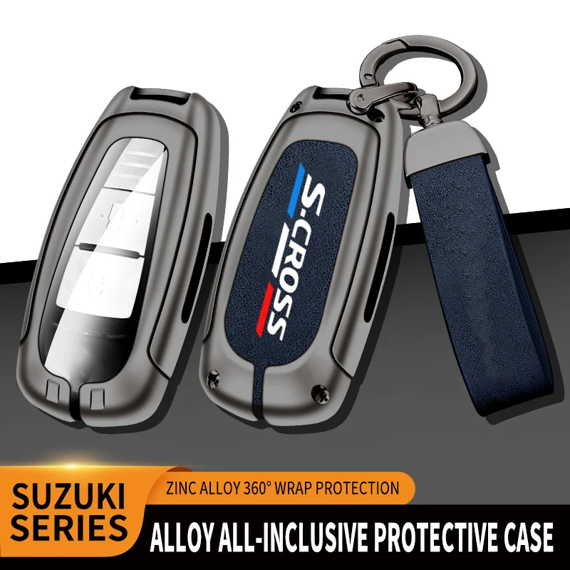 Car TPU Zinc Alloy Key Case Bag For Suzuki S-Cross Eitrga Swift Car KeyChain Car Metal Key Shell Interior Decoration Accessories