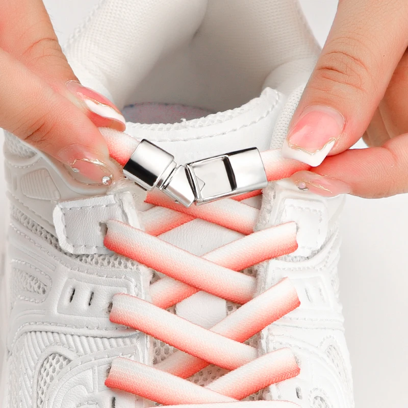 

No tie Shoe laces fashion Mix and match colors Hiking sports shoes shoelace children adult Quick shoelaces Shoe accessories
