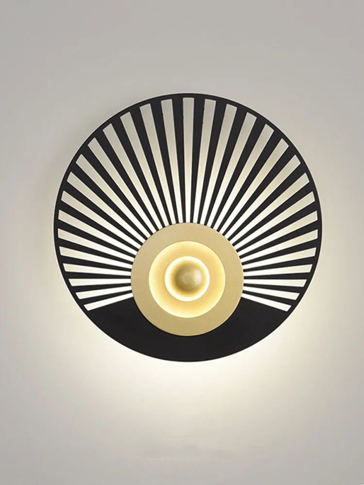 LED Wall Lamp Nordic Bedroom Bedside Fan-shaped Lighting for Living Room Corridor Aisle Stairs Wall Lights Home Decor Sconces