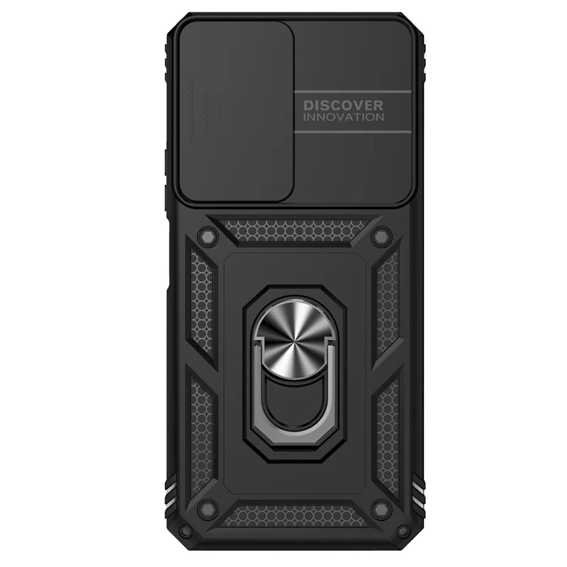 Enhanced Shockproof Armor Phone Case with Magnetic Holder and Lens Protector