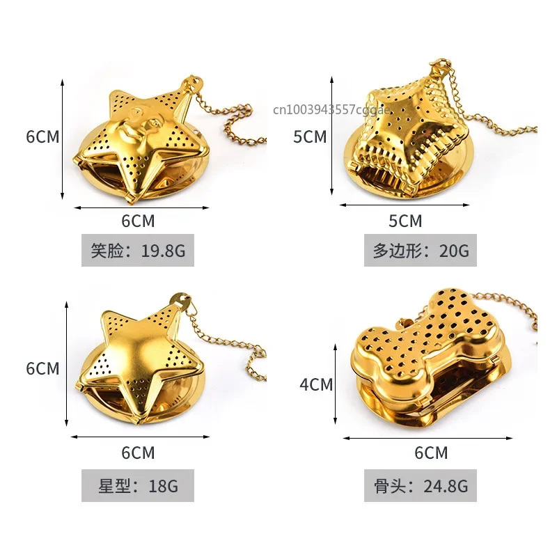 1PC Stainless Steel Tea Gold Infuser Sphere Mesh Strainer Coffee Diffuser Handle Ball Herb Spice Filter Tea Bag Difusor Filter
