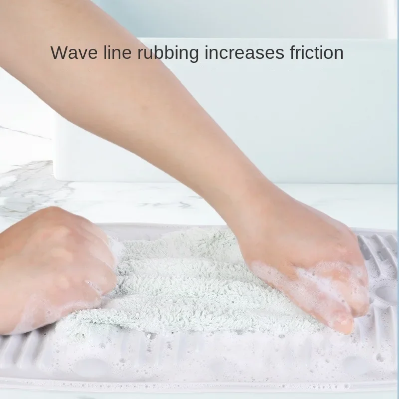 New Multifunctional Folding Mini Soft Washboard Silicone Washboard Household Laundry Board Plastic Rubber Portable