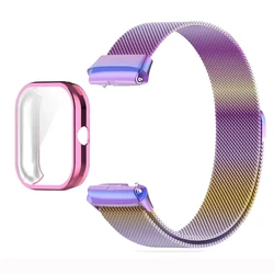 Bracelet Magnétique Milanese Élégant avec Étui Souple TPU et Protecteur d'Écran pour Xiaomi Redmi Watch 3 Active