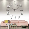 Modern Design Large Wall Clock 3D DIY Clocks Acrylic Mirror Stickers Living Room Home Decor Horloge 1