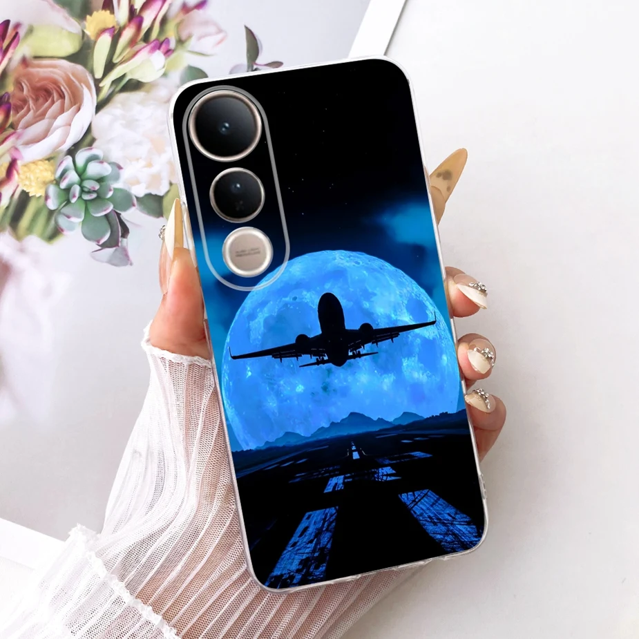 Luxury Bow Flowers Painted Soft Silicone Phone Case Cover