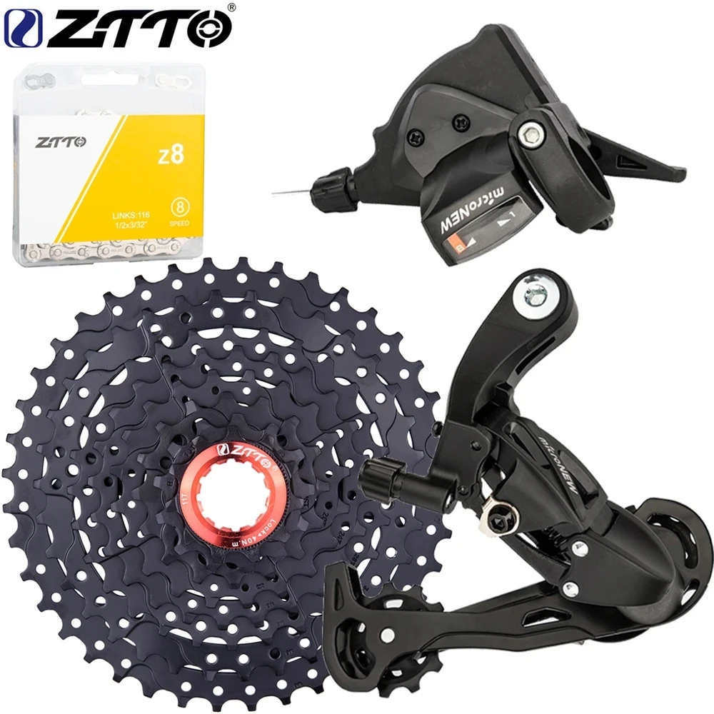 

Набор переключателей ZTTO MTB 8 скоростей, задний переключатель передач 1X8, длинная клетка 8V11-40T 42T 46T HG, кассета 8 S, комплект для горного велосипеда