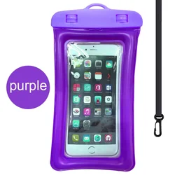 Floating Airbag Waterproof Phone Case - Swim Bag Cover (Purple)