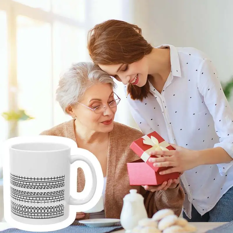 Creative Information Ceramic Coffee Mug Funny unique mug for friends family and coworkers Modern Coffee Lover Cup Gift