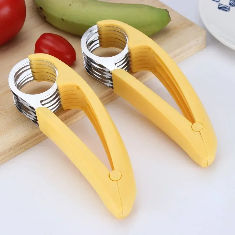 Creative Banana Slicer Stainless Steel Vegetable Fruit Sharp Cutter Sausage Kitchen Accessories Tool