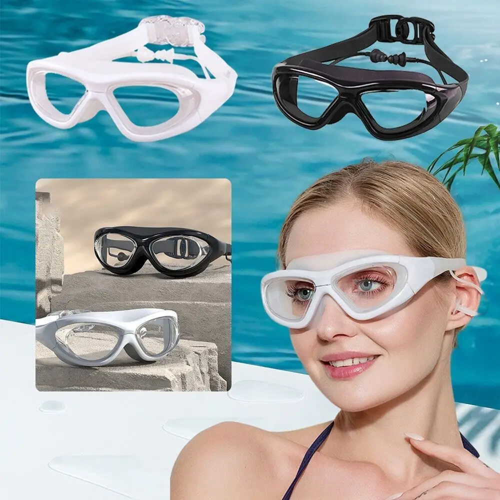 Gafas de piscina Anti-UV para hombre, gafas de piscina con marco suave y  visión clara para surf en el mar y natación al aire libre