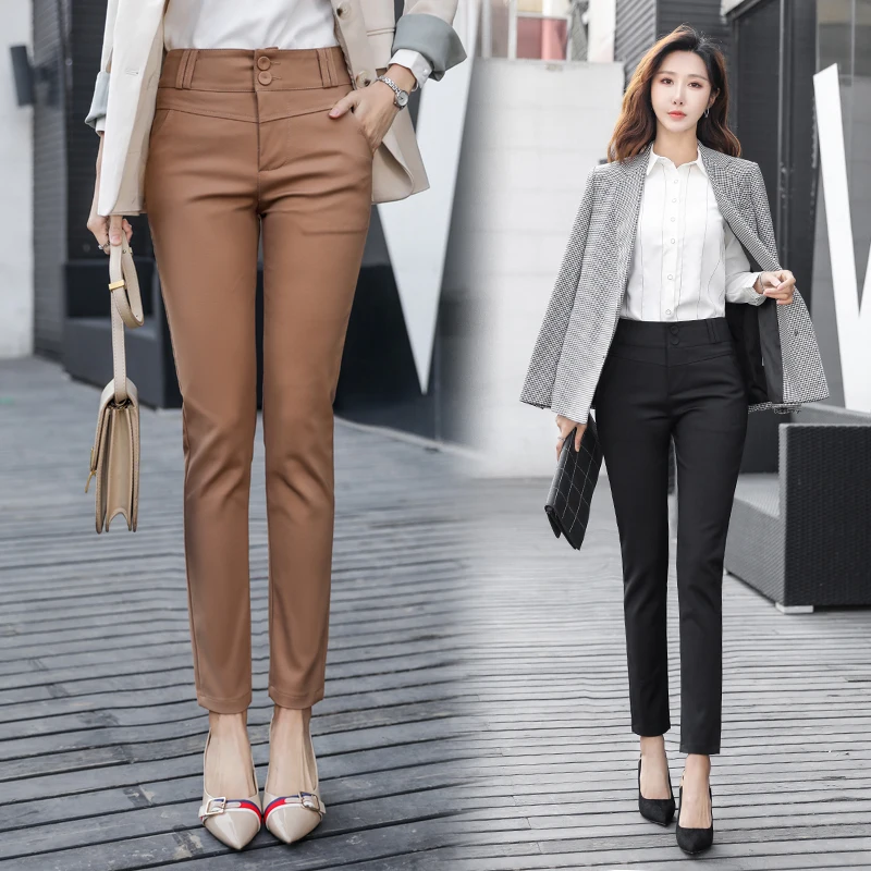 Buy Women Formal Pants Long Pant Office Lady Straight Trousers Full Length  Pencil Pants Korean Female at affordable prices — free shipping, real  reviews with photos — Joom