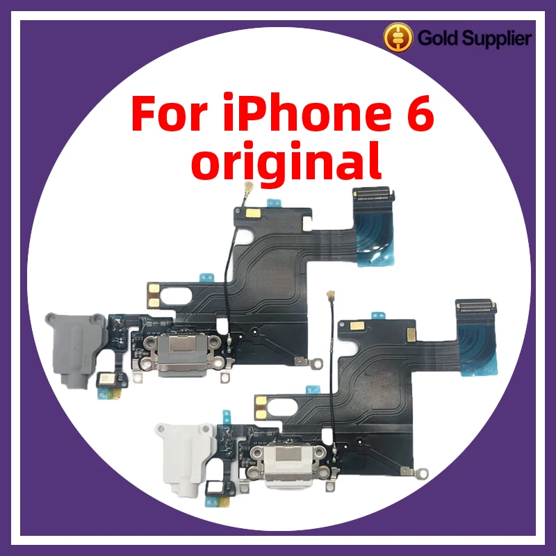 Originale Per Iphone 6 Porta Di Ricarica Flex Microfono Mini Caricatore Usb Connettore Dock Riparazione Parti Di Ricambio