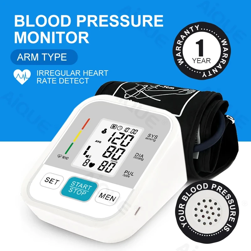Medical Arm Blood Pressure Monitor 2 Users Automatic Portable Digital Tensiometer Heart Rate blood pressure monitor blood pressure meter