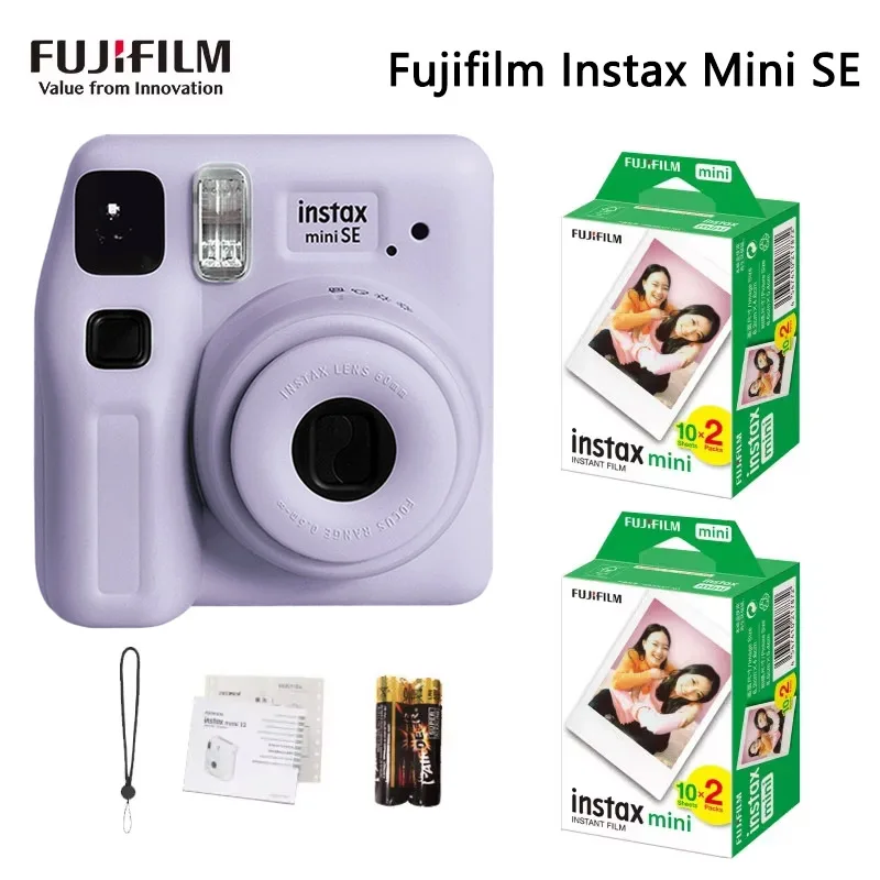 Optional Photo Paper Fujifilm Instax Mini SE Instant Film Camera Auto-focusing Wrist Strap Birthday Christmas Gift Box