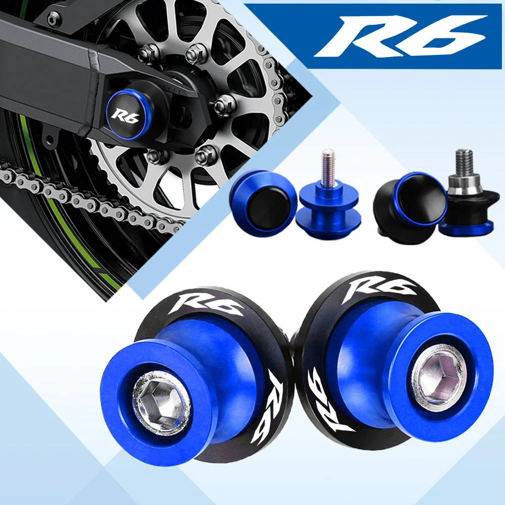 

2021 2022 2023 FOR YAMAHA YZFR6 YZF R6 Motorcycles 6MM Swingarm Spool Stand Screws Slider YZF-R6 1999-2016 2017 2018 2019 2020