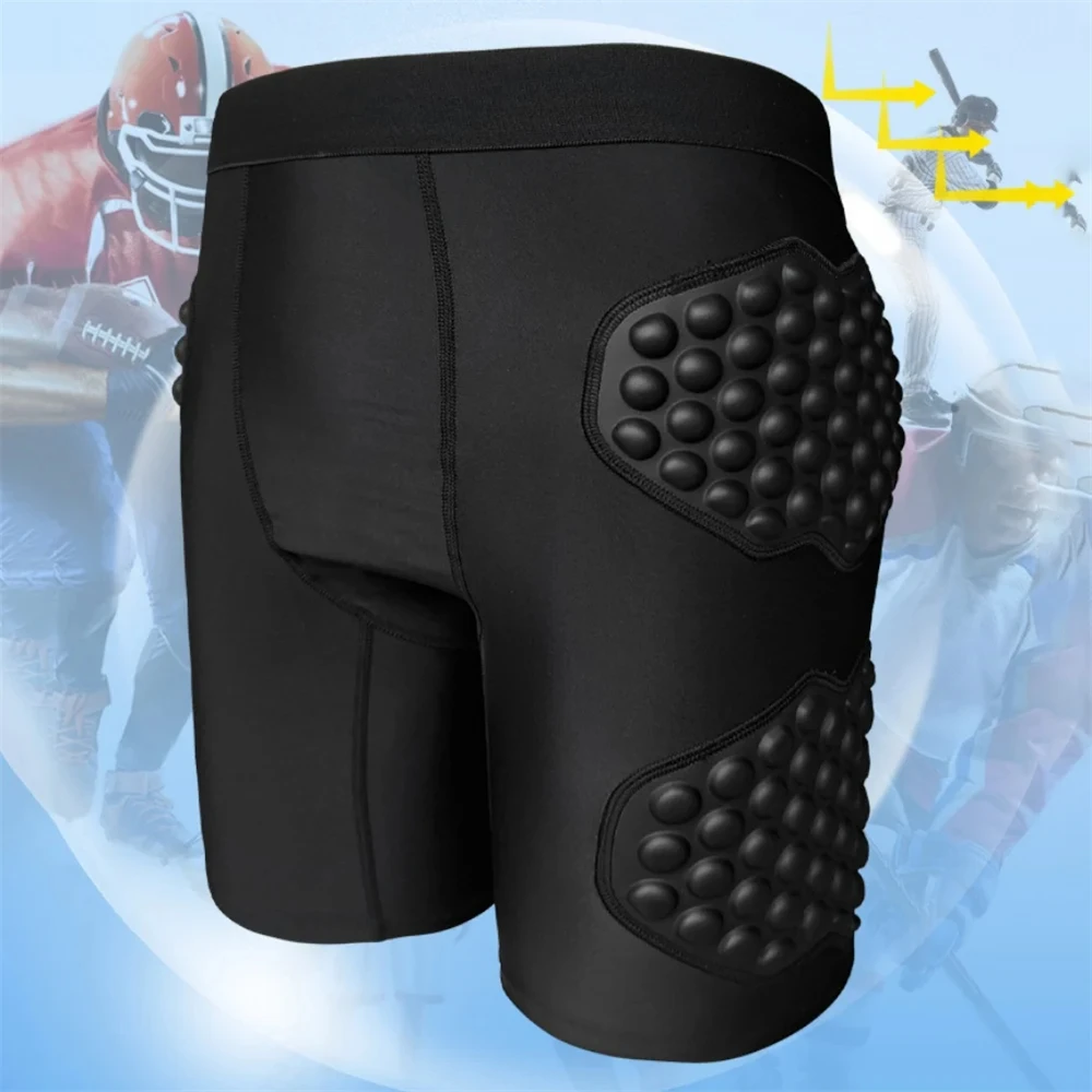Men Basketball Rugby Football Goalkeeper Soccer Training Pants Skating Cycling Tight Thicken EVA Sponge Shorts Hip Pad Protector