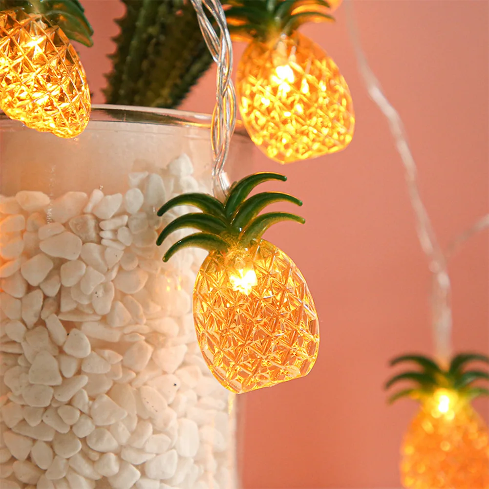 20LED Pineapple String Light Cartoon String Light Hawaii Party Decor Pineapple Fairy Lights Birthday Wedding Lamps 3 Meters