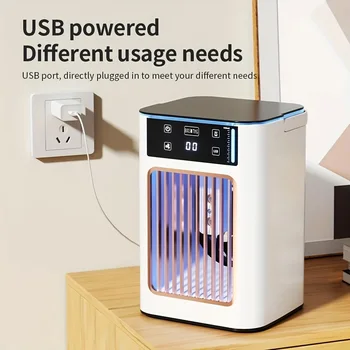 2025 New Upgraded Turbocharged Portable Air Conditioner Fan USB Desktop Air