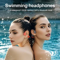 Bluetooth 5.4 Bone Conduction Earphones IPX8 Waterproof MP3 Player Hifi Ear-hook Wireless Headphone With Mic Headset For Swimmin 3