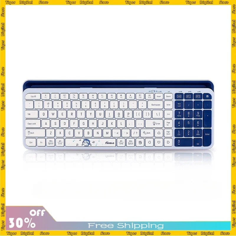 

FB011 FB012 Tri-modes Keyboard Mute Keyboard IPad Office Wireless Bluetooth Keyboard Ultra Thin Laptop Universal 84 Key Keyboard
