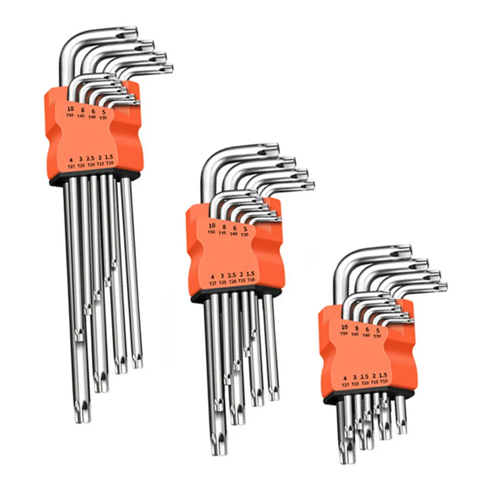 Description Picture 2 of item9Pcs Torx Star Wrench Kits Set Allen Keys Hexagon Hex Head Spanner Keys Set Double End L Type Star Screwdriver Hand Repair Tools