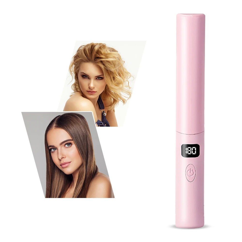 Description Picture 4 of itemAnti-Scald Hair Straightener Brush Lightweight & Mini To Carry Out USB Rechargeable 70Mins Long Battery Life Electric for Women