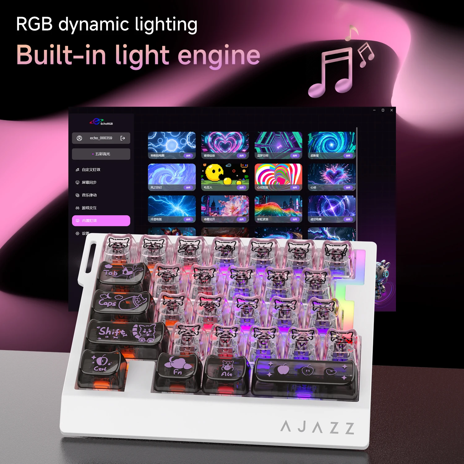 AJAZZ AK029 ULTRA 유선 한손 키보드 8000Hz, RTO.001mm, 288k, 29키 미니 키보드 e스포츠 선수에게 적합