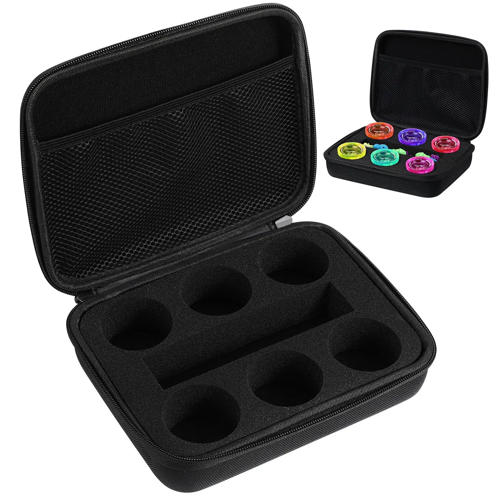6 Pcs Yoyo Balls Storage Bag Yoyo Case Shock Absorbing Sponge Protective Carrying Organizer For Toy Box Hobby Collectibles