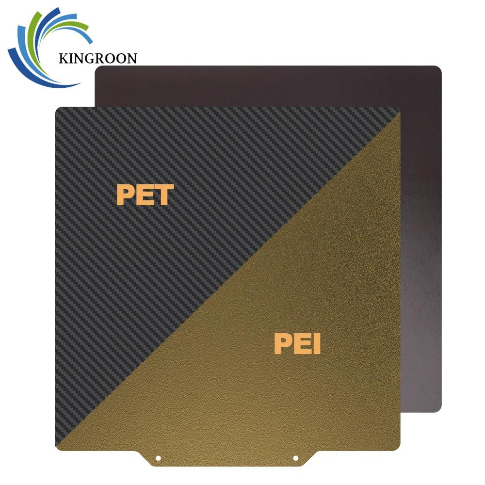 

KINGROON PET+PEI Sheet Double Heat Bed PEI 220x220/235x235/310x310mm PEI Magnetic Build Plate For 3D Printer KP3S KP5 CR10 Ender