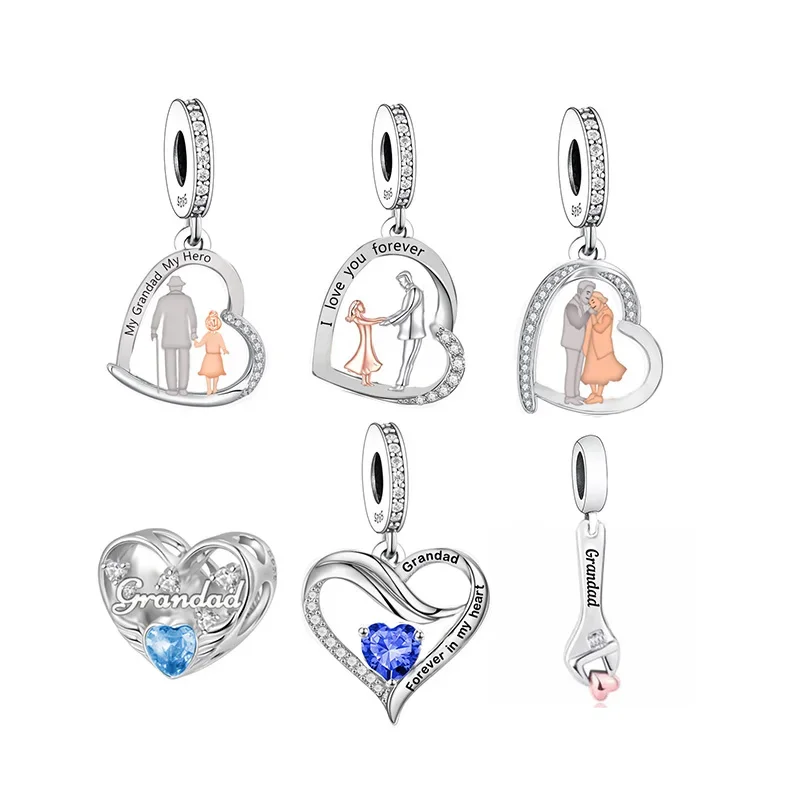 Bracciale Nonno Nipote In Argento 925 E Pietra Lavica - Flores Gioielli - Foto 2