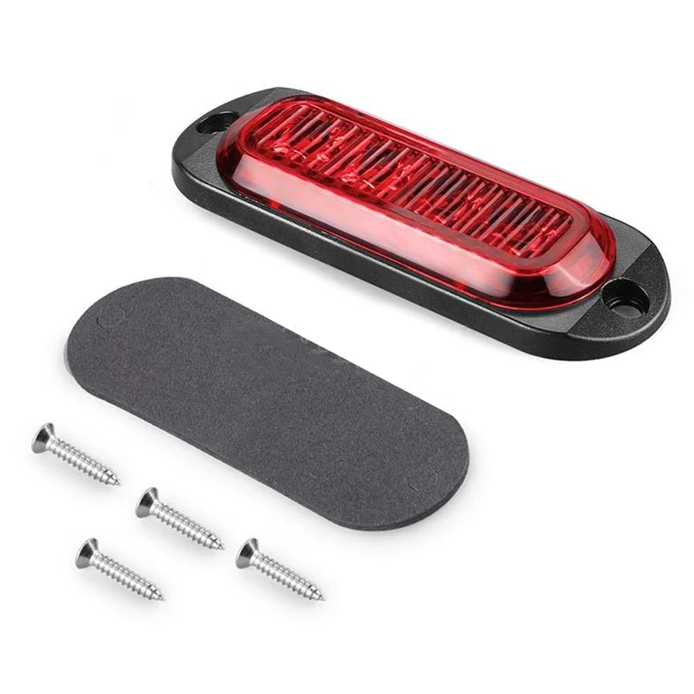 4 Luci Laterali Per Rimorchio A LED 8LED - Bianco E Rosso - 12V/24V - IP65 Impermeabili - Per Camion, Van, Roulotte, Auto