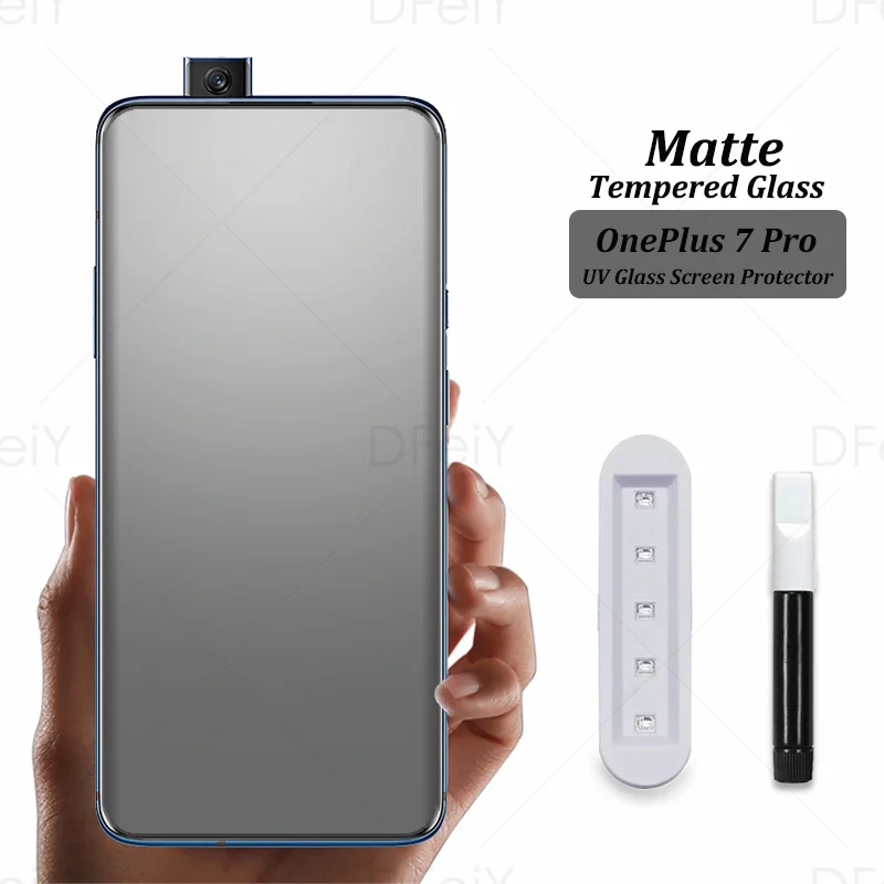 

Matte Glass For OnePlus 7 Pro Tempered Glass Film For OnePlus 7T Pro Full Cover UV Screen Protector