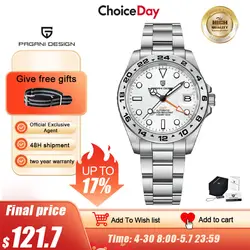 2024 New NH34 PAGANI DESIGN GMT Men Watch Automatic Mechanical Watches Sapphire Stainless Steel Waterproof AR Clock Reloj Hombre