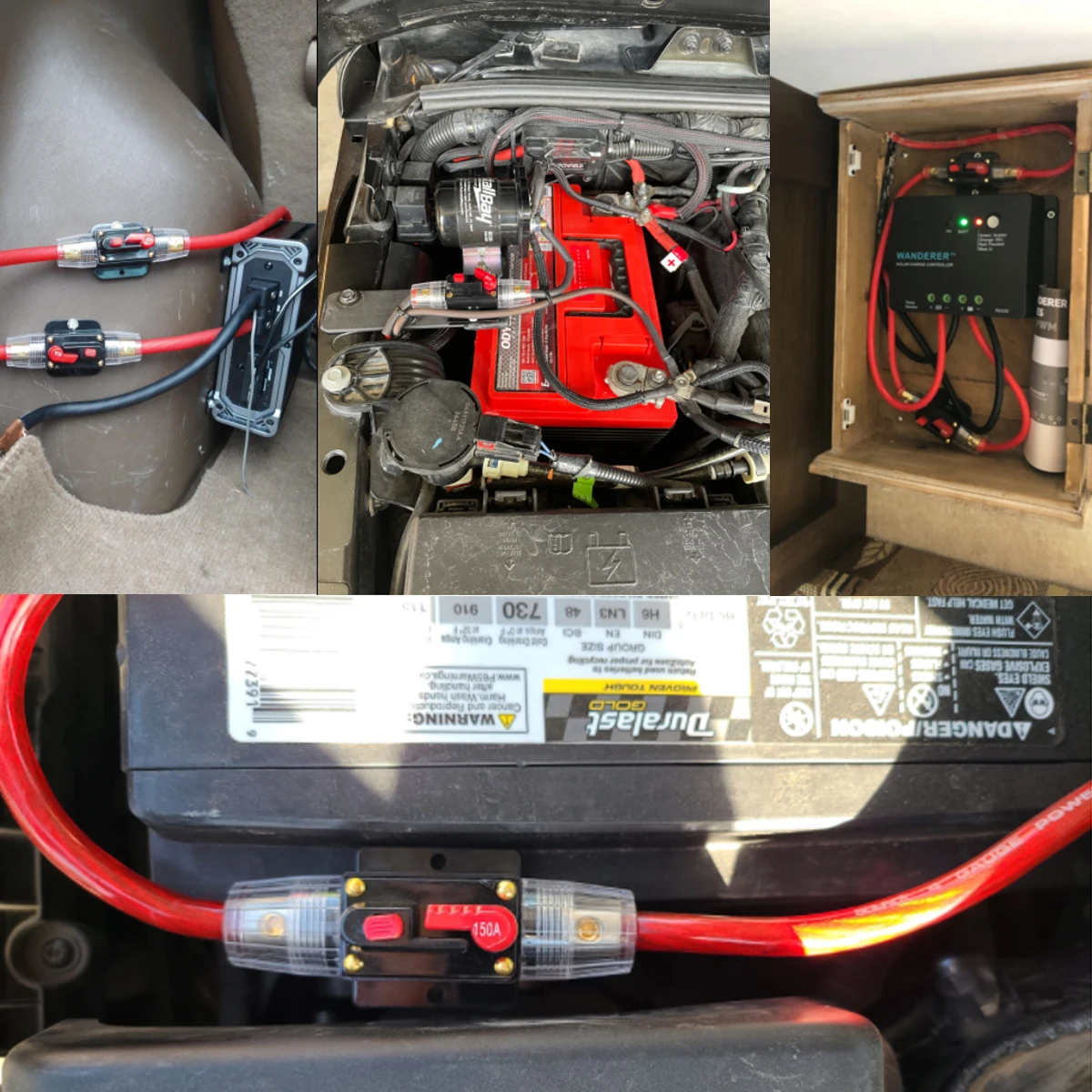 30A-150A Power Self-recovery Circuit Breaker Car Audio Conversion Protection Disconnect Fuse Holder 12V-24V DC circuit breaker