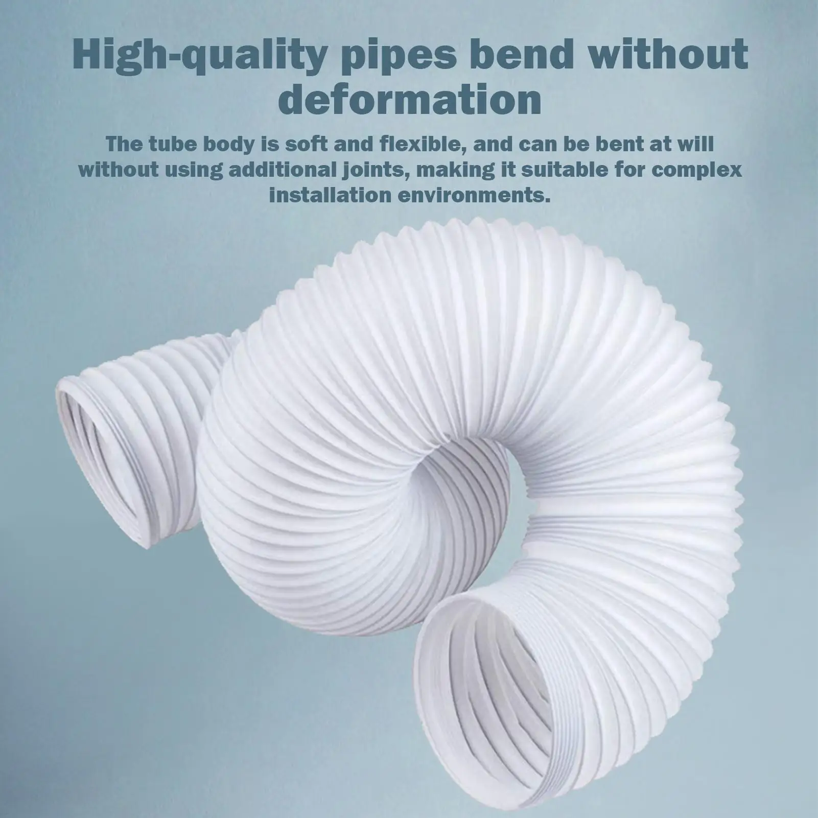 Portable Air Conditioner Hose  150/130mm Diameter Anti-Clockwise Thread,Length up to 300mm AC Hose for Tent RV Window Outdoor