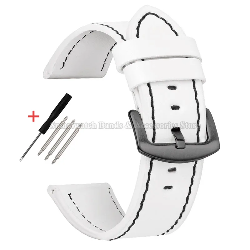 Elegant Vintage Leather Watch Strap - Waterproof Sport Bracelet, Multiple Sizes Available
